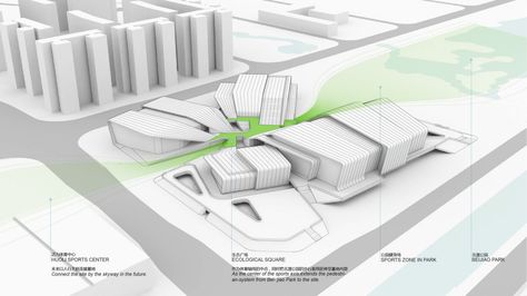 Beijiao Sports Center / Decode Urbanism Office Landscapes Architecture, Sports Center, Architecture Concept Diagram, Flexible Space, Concept Diagram, Urban Landscapes, Community Space, Sports Complex, Architecture Design Concept