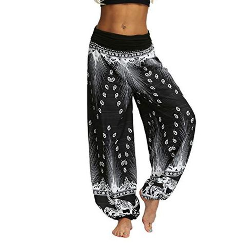 Pantalon Fluide Femme Imprimé Florale Ryures Pants Éléphant Yoga Doux Casual Losse Pantalon Sarouel Aladin Jogging Hiver(GrisMedium) Bohemian Yoga Pants, Pantalon Thai, Thai Harem Pants, Boho Hippie Pants, Yoga Harem Pants, Yoga Trousers, Printed Yoga Pants, Festival Pants, Harem Pants Women