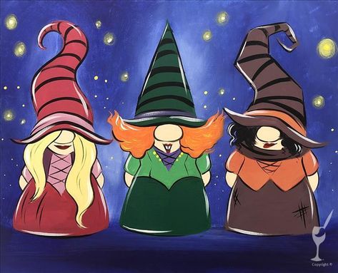 Halloween Canvas Paintings, Make A Candle, Creative Pumpkin Painting, Gnome Paint, Cute Easy Paintings, Witch Painting, Painting With A Twist, Fall Canvas Painting, Event Registration