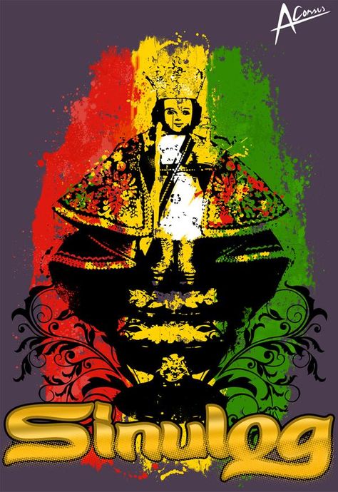 Celebrating Sinulog 2012 with Reggae Beat by aconsus on DeviantArt Sinulog Tshirt Design, Sto Nino Tattoo, Sinulog Festival Art, Sinulog Design, Sto Nino, Sinulog Festival, Filipino Tattoos, Angel Wall Art, Jesus And Mary Pictures