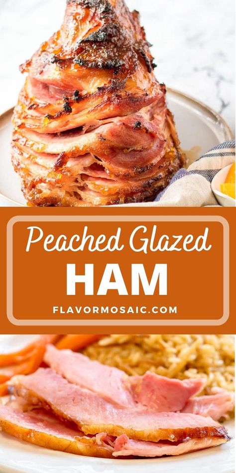 Peach Glazed Ham, Glazed Spiral Ham, Christmas Ham Dinner, Ham Sauce, Christmas Ham Recipes, Thanksgiving Ham, Ham Dinner, Ham Glaze Recipe, Spiral Ham