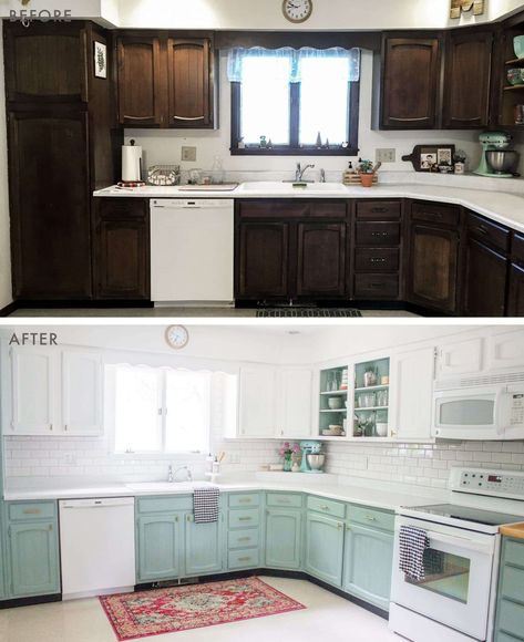 Kitchen Renovation Diy Ideas, Kitchen Cabinets Before And After, Diy Kitchen Cabinets Makeover, Kitchen Diy Makeover, Diy Kitchen Renovation, Inspiration Kitchen, Kitchen Remodel Before And After, Kitchen Cabinets Makeover, Kitchen Upgrades