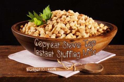 Copycat Stovetop Stuffing, Stuffing Mix Recipes, Stovetop Stuffing, Stove Top Stuffing, Stove Top Stuffing Mix, Turned Bowls, Homemade Dry Mixes, Homemade Stuffing, Homemade Pantry