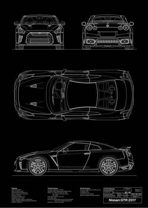 Gtr Drawing, Nissan Gtr 35, Gtr 35, Nissan R35, Skyline Gtr R34, Nissan Gtr R35, Car Silhouette, Cool Car Drawings, Gtr R35