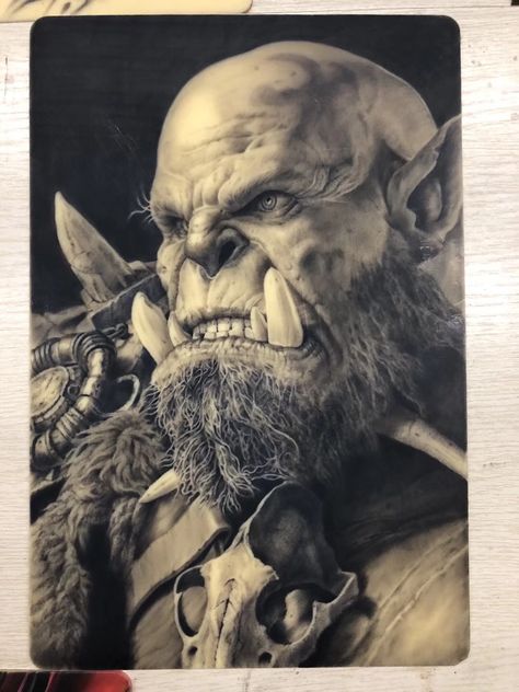 Orc Warrior, Warriors Illustration, Lotr Art, Desenho Tattoo, Art Gallery Wallpaper, Chicano Art, Realism Tattoo, Amazing Drawings, Fantastic Art