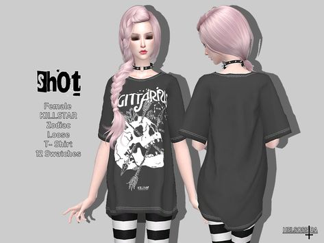 Sims 4 Cc Goth, Male Jumper, Goth Shorts, Strappy Mini Dress, T Shorts, Loose Tees, Sims 4 Cc Finds, Loose Shirts, Sims 4 Cc