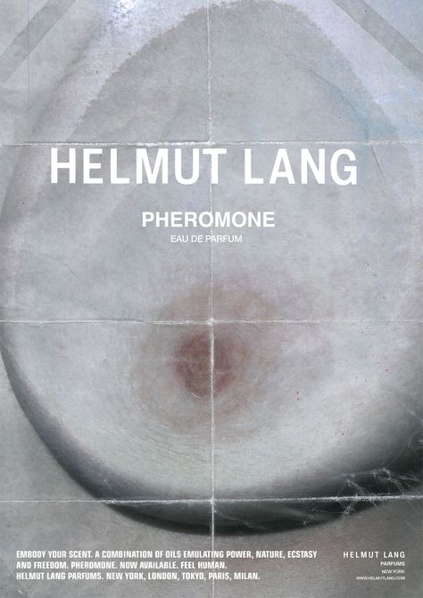 Helmut Lang Parfums Advertising Campaign – "Pheromone" Helmut Lang Campaign, Perfume Ad, Editorial Layout, Design Visual, Magazine Layout, 로고 디자인, Design Graphique, Helmut Lang, Graphic Design Posters