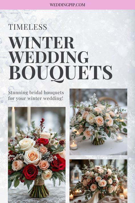 Discover stunning winter wedding bouquets that will add a touch of magic to your special day! Whether you're dreaming of rustic charm or elegant blues, we have the perfect bouquet ideas for your winter celebration. From whimsical arrangements to classic floral designs, these bridal bouquets for winter weddings are sure to dazzle. Embrace the beauty of the season with delicate flowers that capture the essence of a winter wonderland.

Click for timeless ideas! 💐❄ 💍 Christmas Bouquets, Winter Ceremony, Winter Bouquets, Winter Bridal Bouquets, Bridal Bouquet Ideas, Snow Wedding, Winter Celebration, Wedding Party Flowers, Winter Wedding Bouquet