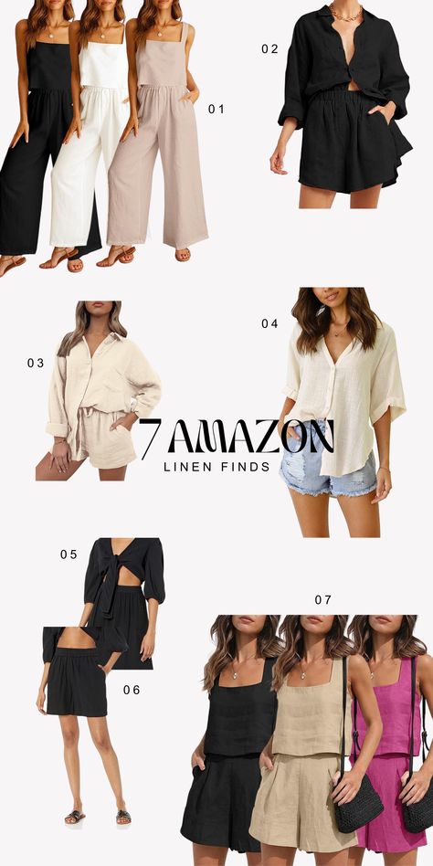 Clothes Amazon, Linen Outfits, Amazon Outfits, Outfits For Summer, Best Amazon, Summer 2023, Amazon Finds, Linen Clothes, Effortless Style