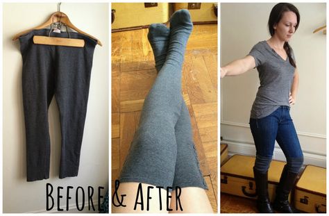 Refashion Co-op: Little Did You Know Diy Clothes Hacks, Diy Clothes Refashion, Diy Clothes Videos, Diy Clothes And Shoes, Diy Socks, Dress Tutorials, Shirts For Teens, Refashion Clothes, Boot Socks