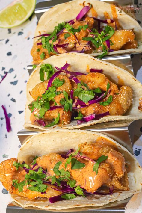 Fried Catfish Tacos with Homemade Cajun Remoulade - TMSAHM Cajun Fish Tacos, Cajun Catfish Recipes, Cajun Tacos, Catfish Recipe, Sides With Catfish, Catfish Meals Dinners, Cat Fish Dinner Ideas, Fried Catfish Tacos, Catfish Tacos