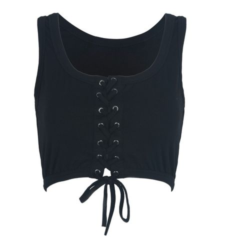 Black Lace Up Front Crop Top ($20) ❤ liked on Polyvore featuring tops, shirts, crop tops, lace up crop top, lace front top, lace up front shirt, lace up front crop top and lace up front top Gothic Cropped Top For Party, Cheap Black Lace Crop Top, Elegant Black Lace Crop Top, Black Gothic Crop Top For Summer, Black Lace Bra Crop Top, Lace Up Front Top, Queen Clothes, Tie Up Shirt, Lace Up Crop Top