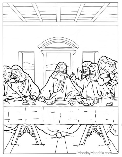 Jesus Coloring Pages, Sunday School Coloring Pages, Flag Coloring Pages, Free Coloring Sheets, Bible Coloring Pages, Christian Printables, Alphabet Coloring Pages, Bible Coloring, Last Supper