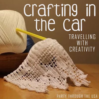 When you're a crafter, you have to craft, no matter where you are. Here's ideas and hacks for crafting in the car, the plane, or wherever you roam Crafts In The Car, Crafts That Travel Well, Crafts To Do In The Car For Adults, Crafts To Do While Traveling, Crafts To Do In The Car, Car Ride Crochet Projects, Road Trip Crochet Projects, Diy Car Craft, Crafts To Do In The Car Road Trips