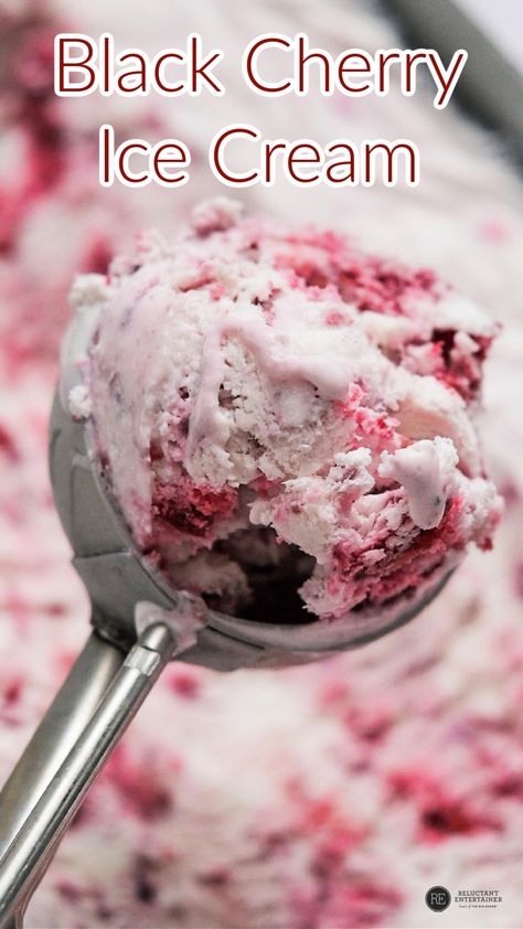 Black Cherry Ice Cream Recipe, Waxmelts Ideas, Black Cherry Ice Cream, Cherry Ice Cream Recipe, Churn Ice Cream, Dessert Inspiration, Cherry Ice Cream, Homemade Ice Cream Recipes, No Churn Ice Cream