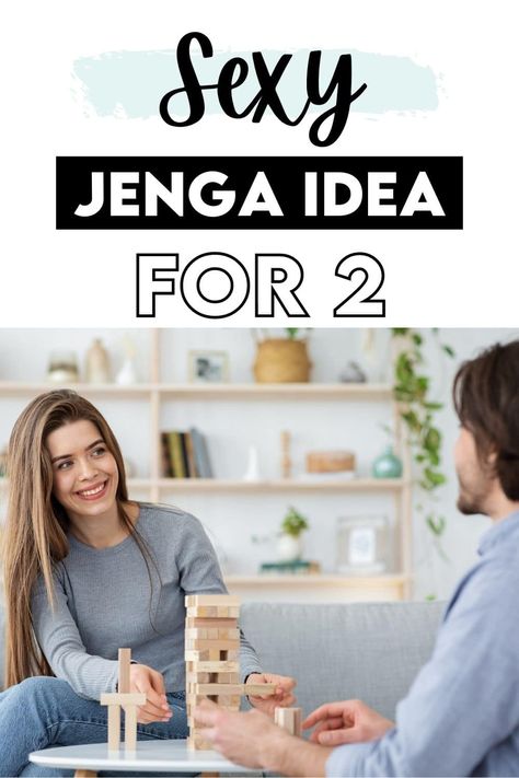 This looks like the perfect addition to game night! Well ... private game night! I can't wait to try this sexy Jenga game from The Dating Divas! #SexyJenga #JengaQuestionsforAdults #SexyGames Romantic Jenga Ideas, Date Night Jenga, Jenga Couples Game, Jenga Games For Adults, Couples Jenga Ideas, Jenga For Couples, Couples Jenga Questions, Couple Jenga, Bedroom Games For Couples Romantic