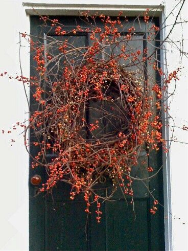 Simple yet stnning Bittersweet Wreath, Primitive Fall, Autumn Decorating, Fabulous Fall, Deco Floral, Autumn Wreaths, Holiday Decorating, Arte Floral, Fall Wreaths