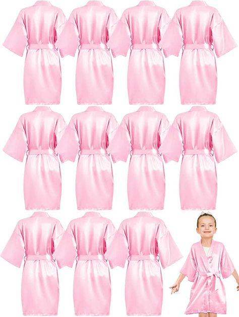 12Pcs #12 #PcsGirls #Pcs #GirlsSatin #Girls #SatinKimono #Satin #KimonoRobe #Kimono #RobeSolid #Robe #SolidColor #Solid #ColorSilk #Color #SilkBath #Silk #BathGirl #Bath #GirlRobe #Girl #RobeSpa #Robe #SpaRobes #Spa #Robesfor #Robes #forWedding #for #WeddingBirthday #Wedding #BirthdayParty #Birthday #PartyBath #Party #BathBridal #Bath #BridalBathrobes #Bridal #Bathrobes Spa Party Robes, Baby Bath Robe, Kids Robes, Girls Robes, Satin Kimono, Bath Girls, Silk Robe, Belt Design, Satin Pajamas