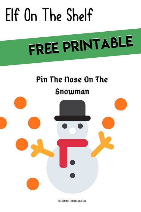 Pin The Nose On The Snowman, Elf On The Shelf Snowman, Movie Ornaments, Seniors Activities, Christmas Bingo Printable, Sneezy The Snowman, Snowman Games, Christmas Maze, Christmas Bingo Cards