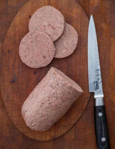 Classic Homemade Braunschweiger or Liverwurst - Forager | Chef Liver Sausage Recipes, Homemade Liverwurst Recipe, Braunschweiger Recipes, Homemade Lunch Meat, Beef Liver Recipes, Liverwurst Recipe, Homemade Bratwurst, Homemade Bologna, Forager Chef