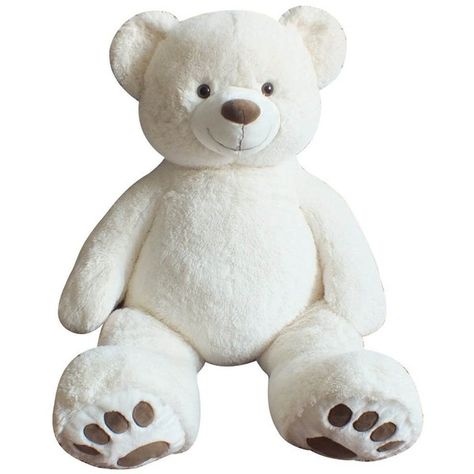 Giant Teddy Bear 40" Cream Color ($57) ❤ liked on Polyvore featuring stuffed animals, fillers, toys, baby and other Big Teddy, Giant Teddy Bear, Giant Teddy, White Teddy Bear, Animals Toys, Teddy Bear Toys, Teddy Bear Picnic, Travel System Stroller, White Bear