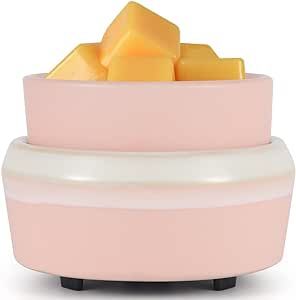 Copinpin Candle Wax Melt Warmer for Scented Yankee Jar Candle Wax 3-in-1 Oil Burner Electric Wax Warmer Fragrance Warmer for Home Office and Bedroom as Gifts for Mom Grandma Women Girls Pink Home Office And Bedroom, Candle Melter, Yankee Candle Jars, Candle Wax Warmer, Office Yoga, Wax Cubes, Electric Wax Warmer, Bedroom Pink, Home Fragrance Accessories