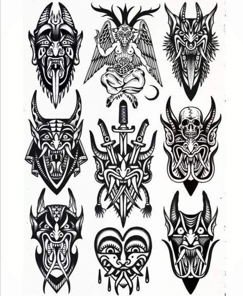 Traditional Metal Tattoo, Gothic Traditional Tattoo Flash, Traditional Tattoo Art Black And White, Black American Traditional Tattoo, American Traditional Tattoos Black And White, Modern Traditional Tattoos, Dark Traditional Tattoo, Gothic Flash Tattoo, Black Traditional Tattoo Flash