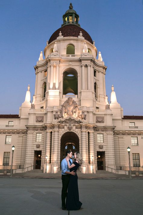 City Hall Wedding Photos, Pasadena City Hall, Engagement Announcement Photos, San Myshuno, City Hall Wedding, Wedding Engagement Photos, Engagement Photo Inspiration, Engagement Photoshoot, Professional Photo