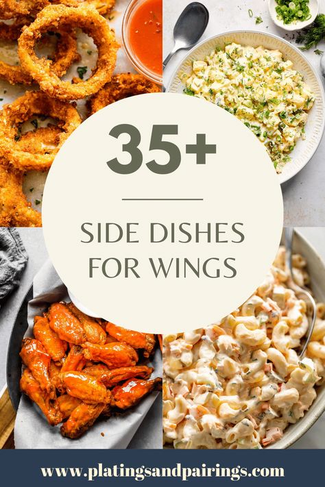 Hot Wing Meal Ideas, Side For Wings Ideas, Hot Wing Dinner Sides, Chicken Wing Side Dishes Dinners, Sides For Chicken Wings Dinners, What Sides Go With Chicken Wings, What Goes With Wings Sides, What To Eat With Wings Dinners, Hot Wing Side Dishes