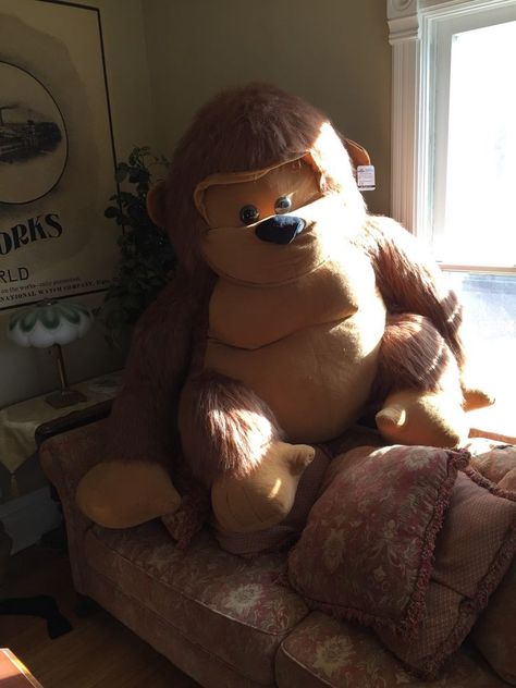 Huge Big Giant Ape Monkey Gorilla plush Toy Stuffed Animal Jumbo #toyfactory Big Stuff Animals, Giant Plushies Aesthetic, Monkey Teddy, Gorilla Plush, Big Gorilla, Monkey Teddy Bear, Giant Stuffed Animals, Giant Plush, Large Stuffed Animals