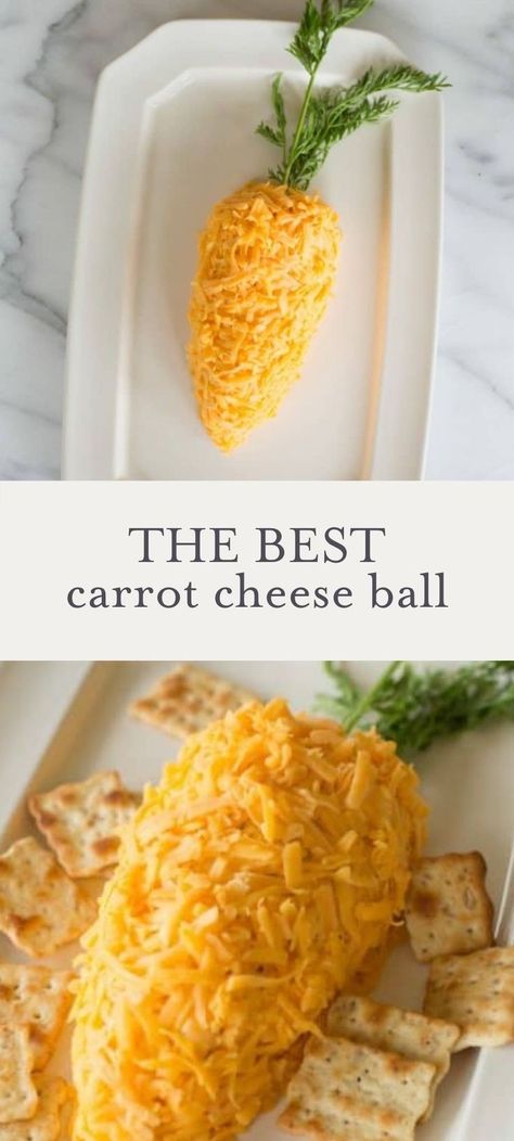 Cheese Ball For Easter, Cheese Ball Shaped Like A Carrot, Easter Appetizers Cheese Ball, Cheese Ball Carrots, Cute Easter Side Dishes, Cheese Ball Easter Carrots, Easter Egg Cheese Ball, Carrot Cheese Ball Easter, Easter Themed Cheese Ball