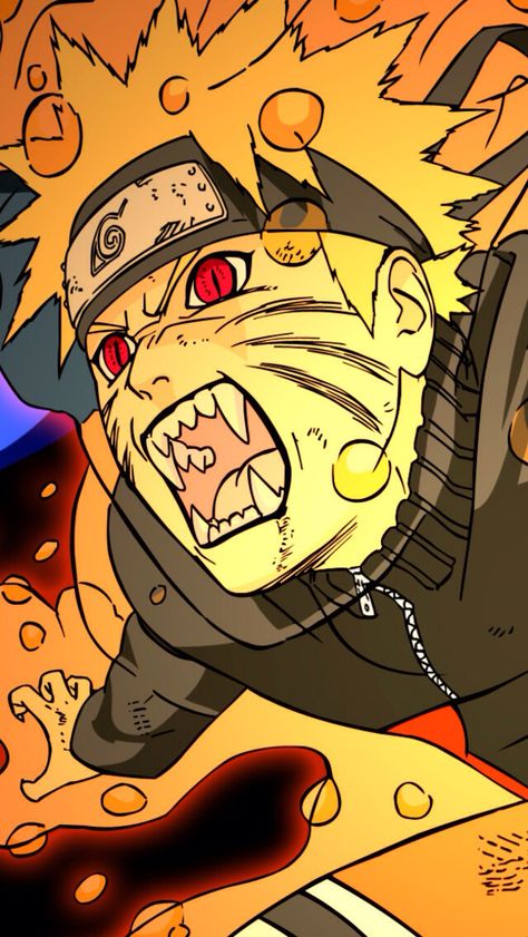 Awesome picture of Naruto :)) Naruto 9 Tails, Naruto Nine Tails, Art Adventure Time, Art Vampire, Kurama Naruto, Naruto Tattoo, Manga Naruto, Naruto Drawings, Naruto Shippuden Sasuke