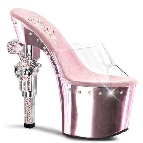 Clear Platform Shoes, 7 Inch Heels, Pleaser Heels, Clear Sandals, Prom Heels, Rhinestone Shoes, Platform Stilettos, Shoe Art, Crazy Shoes