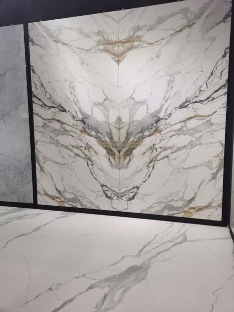 #sinteredstone #porcelainslab #benchtop #countertops #kitchencountertop #calacatta #quartz #marble #neolith #florimstone Book Match Marble, Porcelain Slab, Calacatta Quartz, Quartz Marble, Drawing Room Interior Design, Stone Wall Design, Modern Tv Wall Units, Elegant Living Room Decor, Fireplace Tv Wall