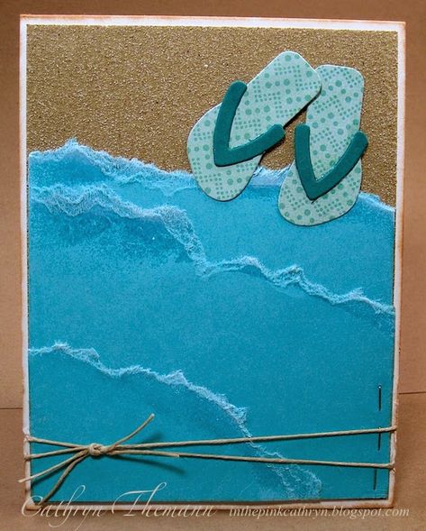 Flip Flop Cards, Card Making Ideas, Nautical Cards, Beach Cards, Simple Birthday Cards, Summer Cards, Cricut Cards, So Busy, Male Cards