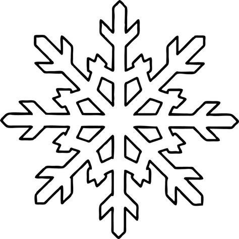 Snowflake Shape Coloring Pages Snowflake Outline, Printable Snowflake Template, Snowflake Coloring Pages, Diy Christmas Snowflakes, Shape Coloring Pages, Snowflake Stencil, Free Christmas Coloring Pages, Snowflake Template, Simple Snowflake