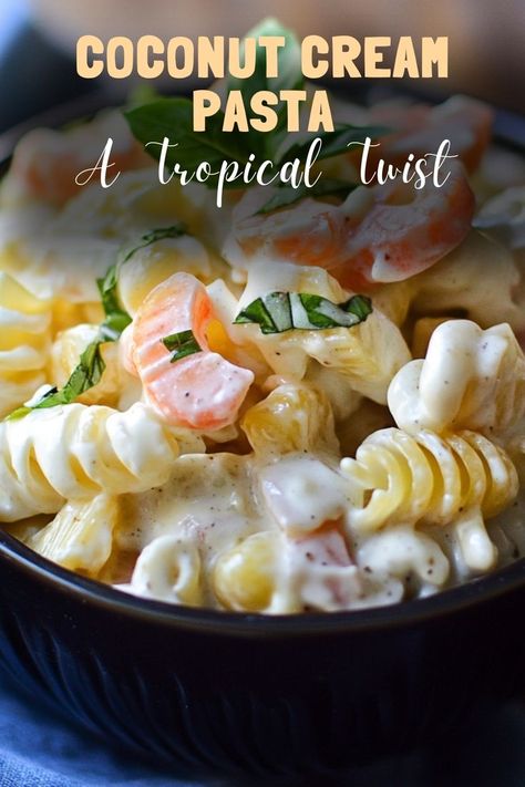 Try a tropical twist with coconut cream pasta, blending creamy flavors with a hint of island flair. #CoconutPasta #TropicalTwist Pasta With Coconut Cream, Pasta Coconut Milk, Coconut Cream Pasta, Coconut Cream Sauce, Recipes With Coconut Cream, Traditional Pasta, Flavored Olive Oil, Cream Pasta, Coconut Sauce