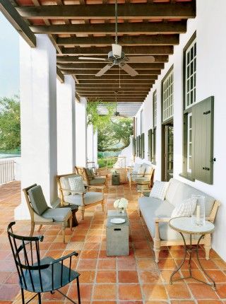 Traditional Outdoor Space by McAline Tankersley Architecture; McAlpine Booth & Ferrier Interiors and McAline Tankersley Architecture; McAlpine Booth & Ferrier Interiors in Baton Rouge, LA Bobby Mcalpine, Villa Furniture, Cape Dutch, Louisiana Homes, Dutch Style, Building A Porch, Dutch House, House With Porch, Porch Design