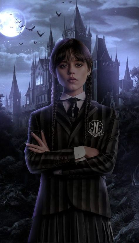 Jenna Ortega Wallpaper Wednesday, Wensday Adams, Wednesday Wallpaper, Addams Family Theme, Addams Familie, Whatsapp Wallpapers Hd, Wednesday Movie, Celebrity Artwork, Addams Family Wednesday