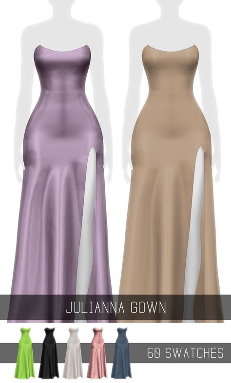 JULIANNA GOWN | Simpliciaty on Patreon Sims 4 Wedding Dress, The Sims 4 Packs, Sims 4 Expansions, Tumblr Sims 4, Free Sims, Sims 4 Dresses, Sims4 Clothes, Sims 4 Collections, Sims Hair