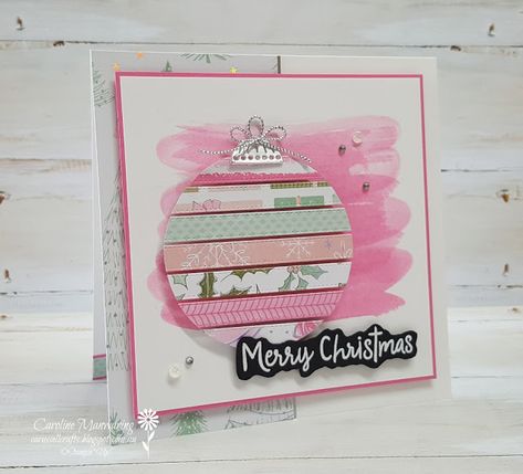 Strip Cards, Ornament Card, Christmas Week, Christmas Card Inspiration, Stampin Up Christmas Cards, Christmas Card Crafts, Stampin Up Christmas, Diy Christmas Cards, Whimsical Christmas