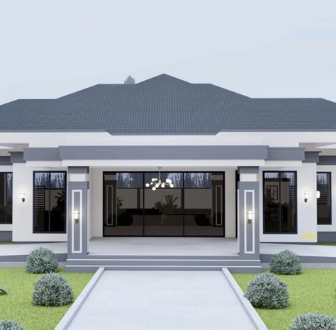 Small House Exteriors, Exterior Color Schemes Modern, House Exterior Small Modern, Bloxburg Modern House Exterior, Small Modern House Exterior, Modern Bungalow House Design, Bloxburg Modern House, Philippines Modern House, Modern House Exterior Bloxburg