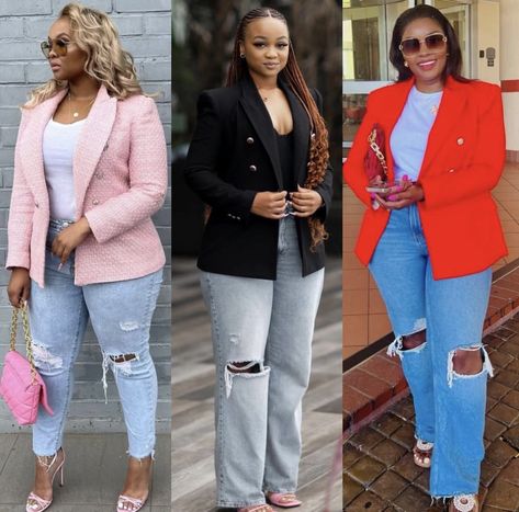 Women Jeans And Blazer, Womens Fall Blazer Outfit, Blue Jean Blazer Outfits For Women, Dress Down Friday Work Jeans, Jeans Blazer Sneakers Outfit, Tombstone Unveiling Outfit Ideas, Friday Work Outfit Summer, Friday Office Outfit Casual Jeans, Jeans With Blazer Outfit