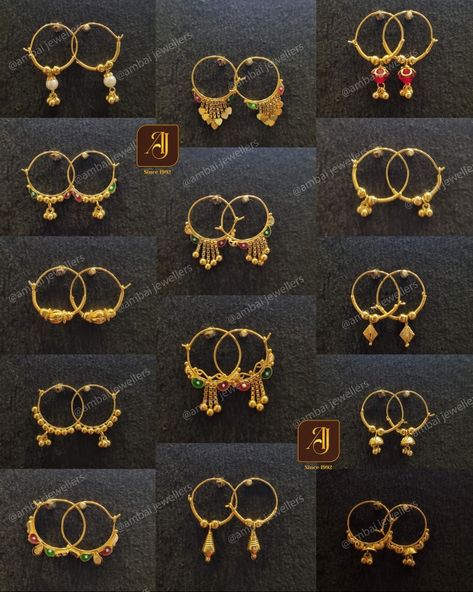 Gold Baliyan Design, Gold Bali Design, 2 Grams Gold Earrings Designs, Jewelry Necklace Simple, Simple Gold Earrings, Gold Jewels Design, Black Beads Mangalsutra Design, New Gold Jewellery Designs, Gold Earrings Models