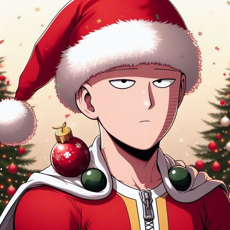 One Punch Man Christmas, Saitama Christmas, Saitama One Punch, Saitama One Punch Man, Christmas Style, Punch Man, Mans World, One Punch, Saitama