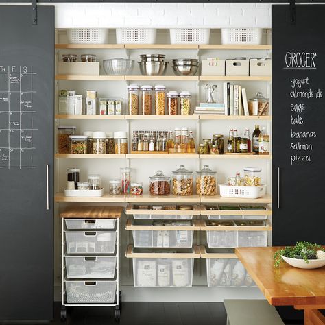 Healthy Pantry Staples, Healthy Pantry, Organized Pantry, Pantry Remodel, Pantry Shelving, Pantry Closet, Kitchen Pantry Design, Pantry Shelf, The Container Store