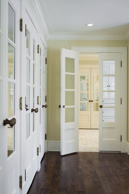 Narrow French Doors, Small French Doors, Small Master Closet, French Doors Bedroom, French Doors Patio, Interior Design Elements, French Doors Interior, Bathroom Doors, French Interior