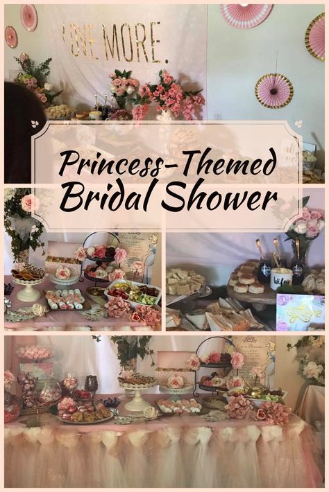 A friend of mine had a Princess Themed Bridal Shower thrown for her. I love how the hostess decorated. The tied/ draped tulle as a table skirt on the Sweets Table is so brilliant and looks amazing! Plus the pink & gold decorations are very chic looking! Great job ladies! Princess Theme Bridal Shower Ideas, Princess Themed Bridal Shower Ideas, Disney Princess Bridal Shower Ideas, Princess Bridal Shower, Bridal Shower Fairytale Theme, Fairytale Bridal Shower, Pink And Gold Decorations, Table Skirt, Princess Theme