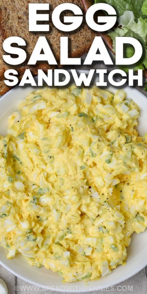 Egg Salad With Sweet Relish, Amish Egg Salad, Perfect Egg Salad, Egg Salad With Pickles, Egg Salad Sandwich Recipe Easy, Simple Egg Salad Recipe, Southern Egg Salad, Egg Salad Recipes, The Best Egg Salad