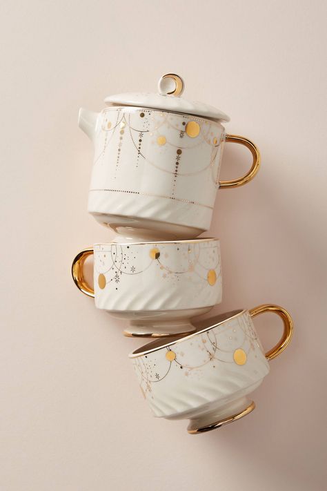 Celine Tea for Two Set | Anthropologie Celestial Tea, English Afternoon Tea, Tea Cup Design, It's A Small World, Tea For Two, Anthropologie Uk, Tea For One, Coffee Cup Set, Tee Set